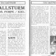 fanzine show review of the legendary and avantgardistic KiEw in Kiel performance 1997...