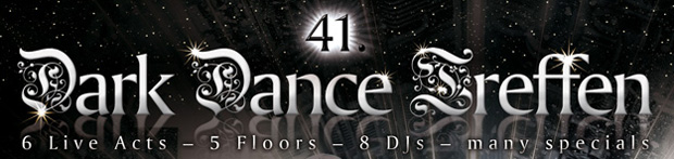Am 17.3.12 findet das 41. Dark Dance Treffen in Lahr statt! Lineup: KiEw, 13th Monkey, Project Pitchfork, Extize, FAQ, Schramm...